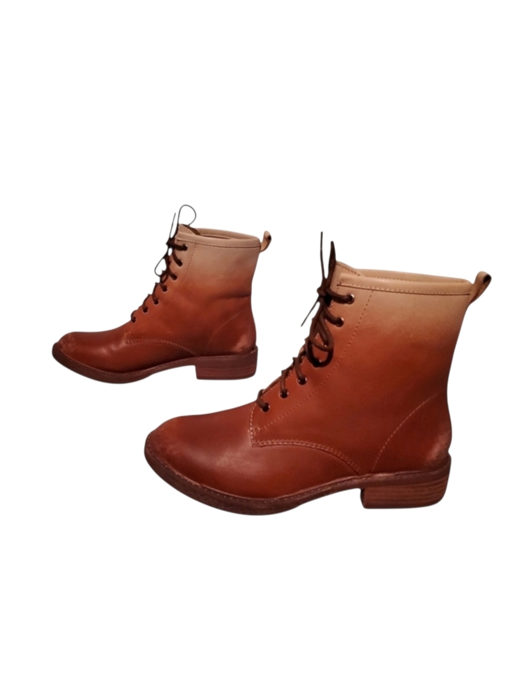 Lucky Brand LB Leather Lace-Up Combat Ankle Boots Women's Size 7M
